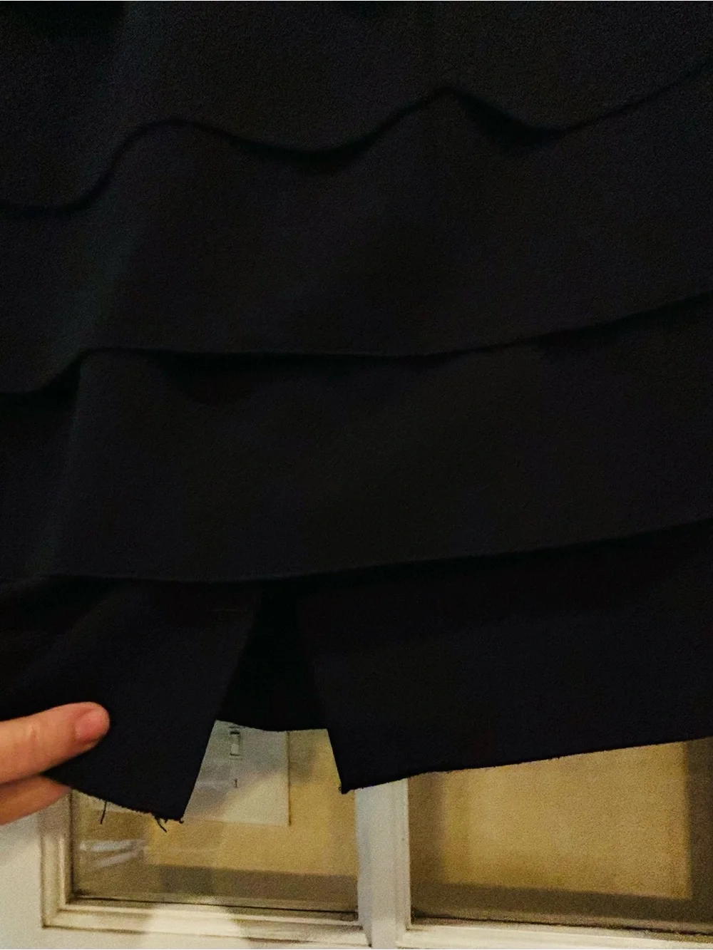 Worthington Black Tiered A-Line Skirt